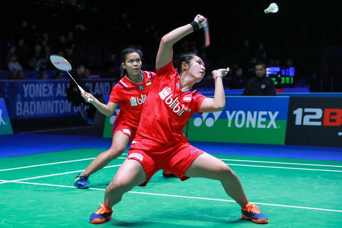 Siti Fadia Silva Ramadhanti/Ribka Sugiarto (Indonesia) menyambut pengembalian. Siti Fadia Silva Ramadhanti/Ribka Sugiarto (Indonesia) menyambut pengembalian.