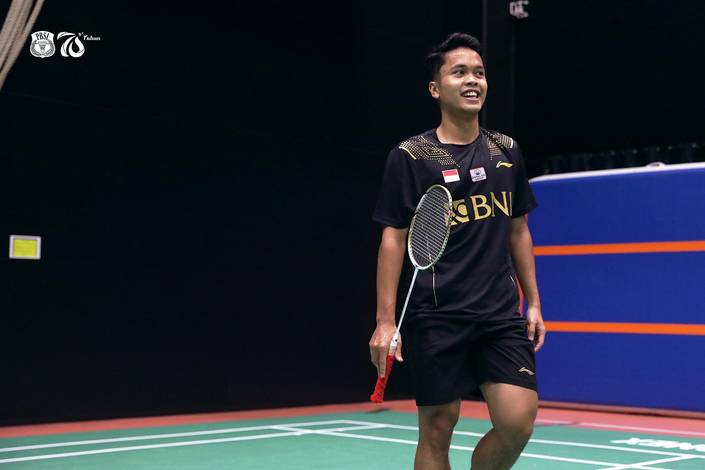 Anthony Sinisuka Ginting (Foto: Akun Twitter @INABadminton) Anthony Sinisuka Ginting (Foto: Akun Twitter @INABadminton)