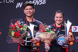 Praveen Jordan/Melati Daeva Oktavianti (Indonesia) keluar sebagai juara ganda campuran Denmark Open 2019 BWF World Tour Super 750.