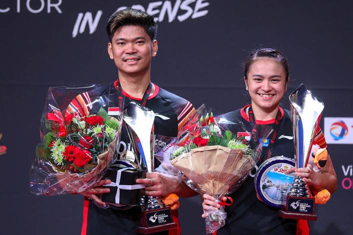 Praveen Jordan/Melati Daeva Oktavianti (Indonesia) keluar sebagai juara ganda campuran Denmark Open 2019 BWF World Tour Super 750. Praveen Jordan/Melati Daeva Oktavianti (Indonesia) keluar sebagai juara ganda campuran Denmark Open 2019 BWF World Tour Super 750.