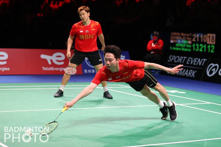 Marcus Fernaldi Gideon & Kevin Sanjaya Sukamuljo (Badminton Photo/Yves Lacroix) Marcus Fernaldi Gideon & Kevin Sanjaya Sukamuljo (Badminton Photo/Yves Lacroix)