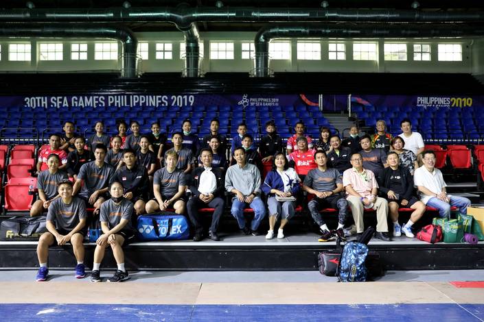 Tim Indonesia saat berlaga di ajang Badminton Asia Team Championships 2020. Tim Indonesia saat berlaga di ajang Badminton Asia Team Championships 2020.