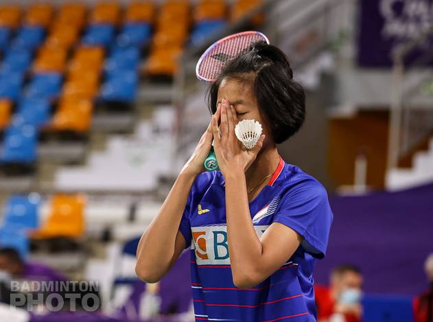 Selebrasi kemenangan Putri Kusuma Wardani (Indonesia). (Copyright: Badmintonphoto | Courtesy of BWF) Selebrasi kemenangan Putri Kusuma Wardani (Indonesia). (Copyright: Badmintonphoto | Courtesy of BWF)