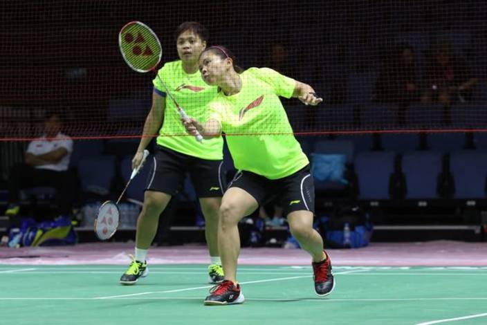 Greysia Polii/Apriyani Rahayu Saat Menjajal Impact Arena Bangkok Tempat Berlangsungnya Thomas & Uber Cup 2018. 