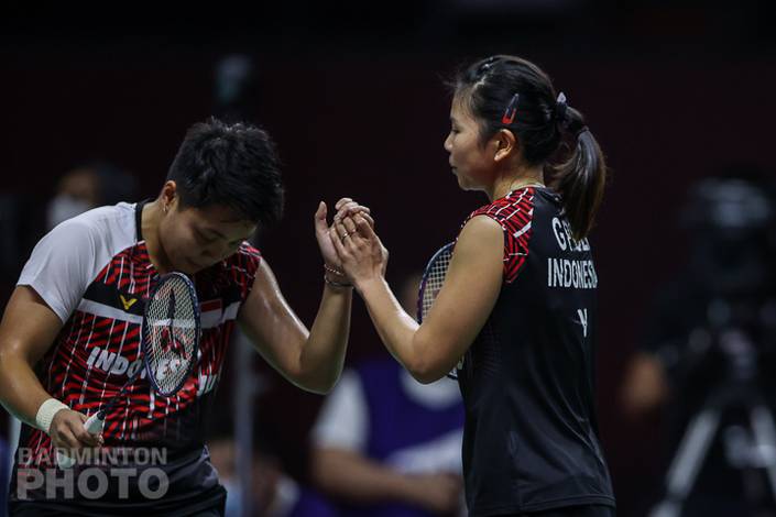 Selebrasi kemenangan Greysia Polii/Apriyani Rahayu (Indonesia). (Copyright: Badmintonphoto | Courtesy of BWF)