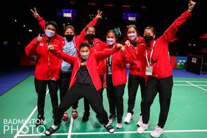 Skuad Indonesia di Piala Uber 2020 (Badminton Photo/Yves Lacroix)