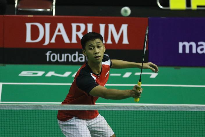 Muhammad Aldo Apriyandi (PB DJarum Kudus) mengembalikan shuttlecock. Muhammad Aldo Apriyandi (PB DJarum Kudus) mengembalikan shuttlecock.