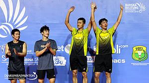 Chang Ko-Chi/Lu Chia Pin juara ganda putra Bangka Belitung Indonesia Masters 2018 BWF Tour Super 100.