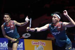 Fajar Alfian/Muhammad Rian Ardianto (Djarum Badminton/Edward Luhukay)