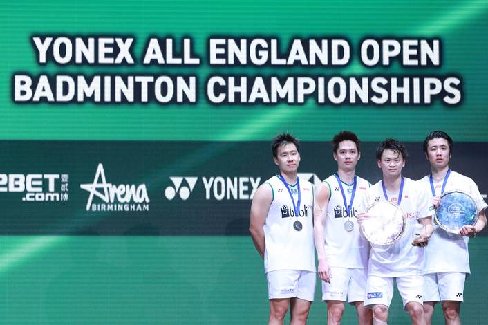 Kevin Sanjaya Sukamuljo/Marcus Fernaldi Gideon (kiri) pulang sebagai runner up dari ajang All England 2020 BWF World Tour Super 1000. Kevin Sanjaya Sukamuljo/Marcus Fernaldi Gideon (kiri) pulang sebagai runner up dari ajang All England 2020 BWF World Tour Super 1000.