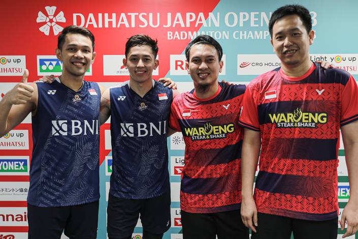Fajar Alfian/Muhammad Rian Ardianto & Mohammad Ahsan/Hendra Setiawan (Humas PP PBSI) Fajar Alfian/Muhammad Rian Ardianto & Mohammad Ahsan/Hendra Setiawan (Humas PP PBSI)