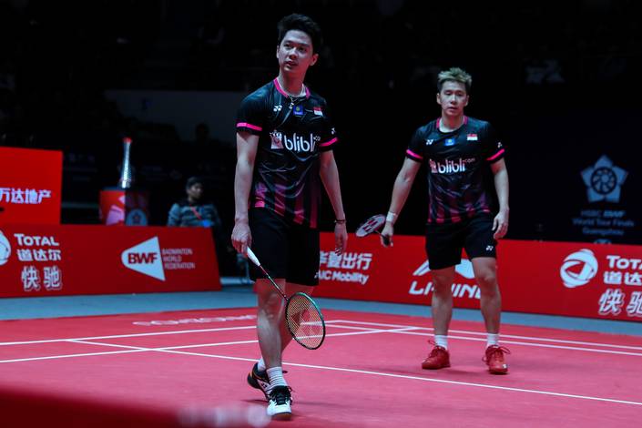 Ganda putra Indonesia, Kevin Sanjaya Sukamuljo/Marcus Fernaldi Gideon.