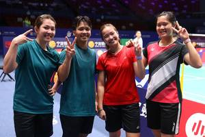 Skuad ganda putri Indonesia pada BAC 2024 (Humas PP PBSI)