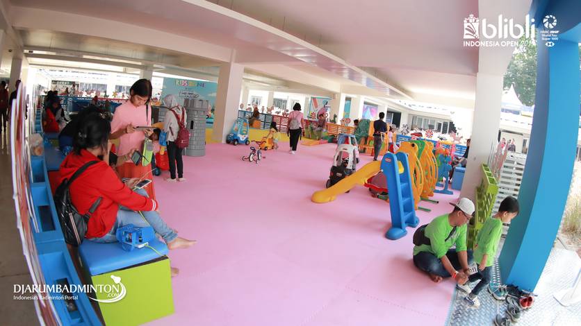 Suasana Kids Zone di Blibli Indonesia Open 2019.