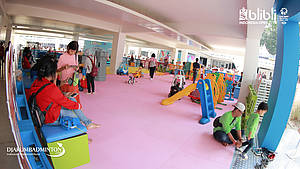 Suasana Kids Zone di Blibli Indonesia Open 2019.