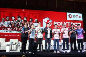 Jumpa pers Polytron Indonesia Open 2026 (Djarum Badminton/Edward Luhukay) Jumpa pers Polytron Indonesia Open 2026 (Djarum Badminton/Edward Luhukay)