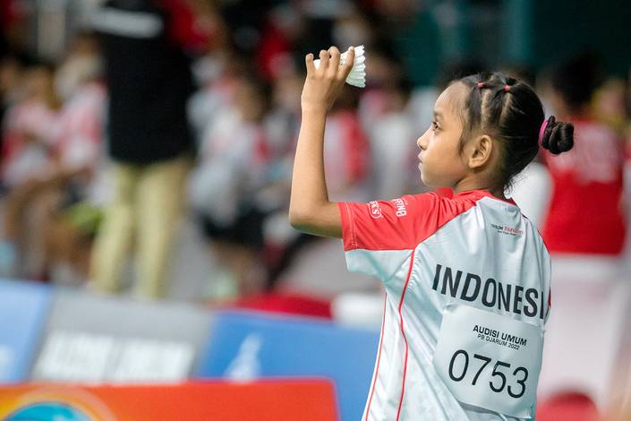 Salah seorang peserta Audisi Umum PB Djarum 2022 (Djarum Badminton) Salah seorang peserta Audisi Umum PB Djarum 2022 (Djarum Badminton)