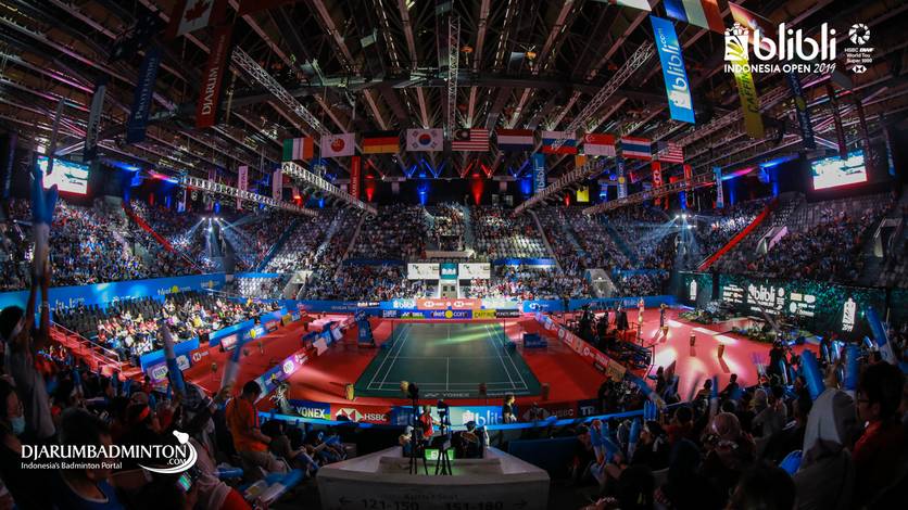Suasana gelaran Blibli Indonesia Open 2019 BWF World Tour Super 1000. Suasana gelaran Blibli Indonesia Open 2019 BWF World Tour Super 1000.