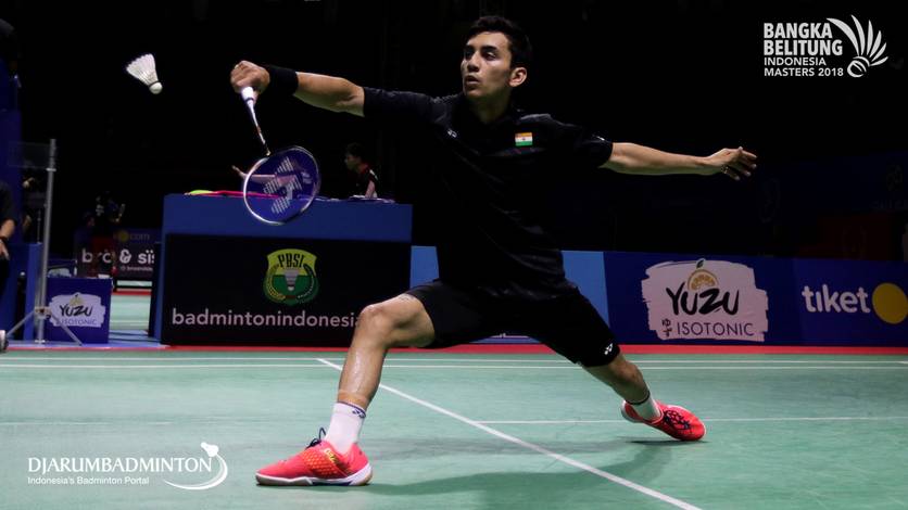 Lakshya Sen (India) menyambut pengembalian. Lakshya Sen (India) menyambut pengembalian.