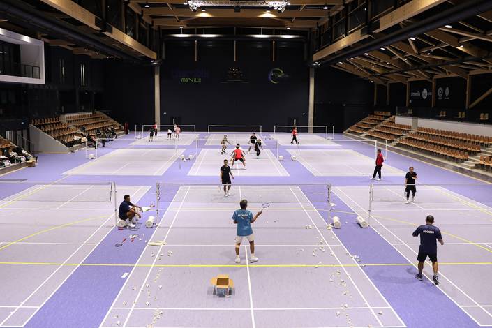 Suasana latihan tim Indonesia di Chambly Maville (Humas PP PBSI) Suasana latihan tim Indonesia di Chambly Maville (Humas PP PBSI)