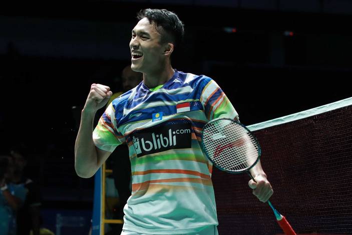 Selebrasi Jonatan Christie (Indonesia). Selebrasi Jonatan Christie (Indonesia).
