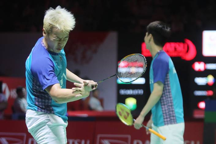 Marcus Fernaldi Gideon & Kevin Sanjaya Sukamuljo (Djarum Badminton) Marcus Fernaldi Gideon & Kevin Sanjaya Sukamuljo (Djarum Badminton)