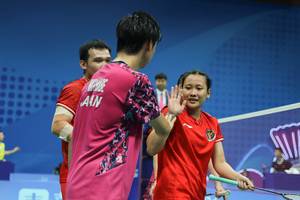 Rinov Rivaldy/Pitha Haningtyas Mentari & Yuta Watanabe (Humas PP PBSI)