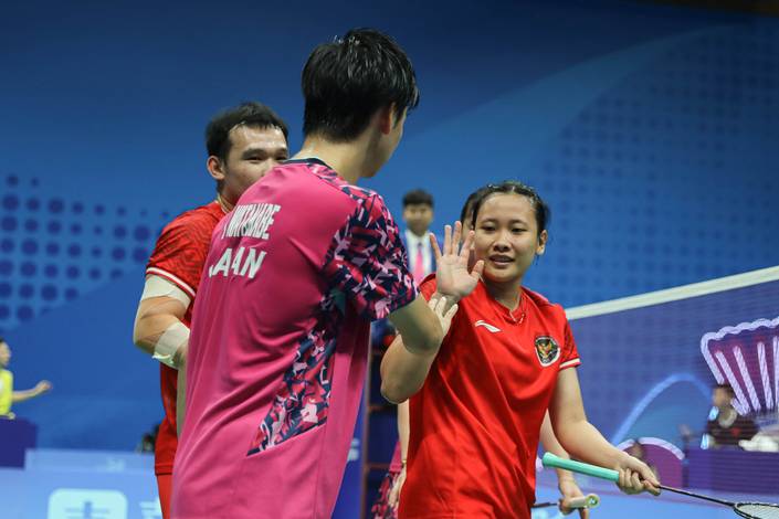 Rinov Rivaldy/Pitha Haningtyas Mentari & Yuta Watanabe (Humas PP PBSI) Rinov Rivaldy/Pitha Haningtyas Mentari & Yuta Watanabe (Humas PP PBSI)