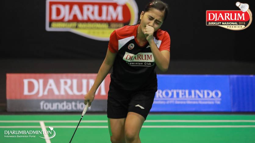 Selebrasi Irdina Naurah Mirza (PB Djarum Kudus). Selebrasi Irdina Naurah Mirza (PB Djarum Kudus).