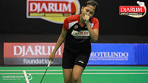 Selebrasi Irdina Naurah Mirza (PB Djarum Kudus).