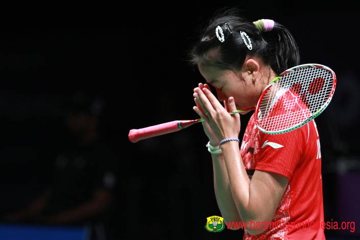 Fitriani di Piala Sudirman 2017 (foto: PBSI)