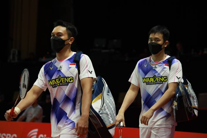 Mohammad Ahsan & Hendra Setiawan (Humas PP PBSI) Mohammad Ahsan & Hendra Setiawan (Humas PP PBSI)