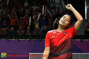 Caption Foto: Gregoria Mariska Tunjung (Foto: PBSI)