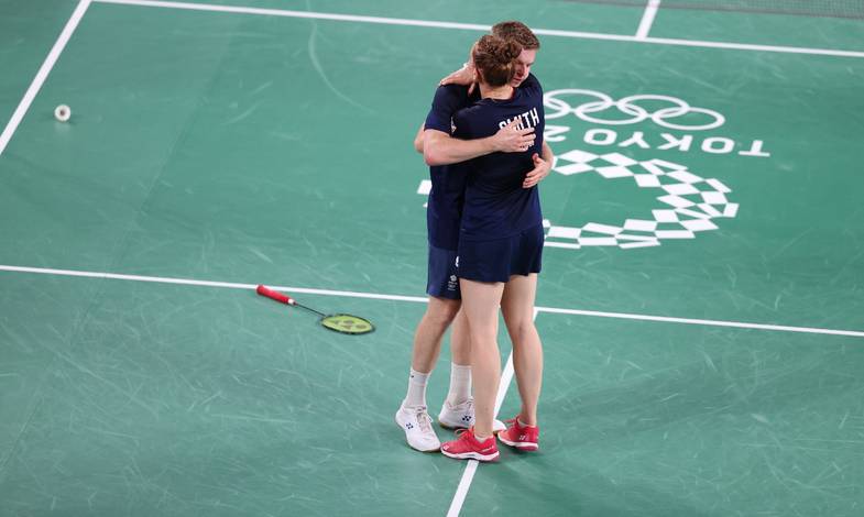 Selebrasi kemenangan ganda campuran Inggris Raya, Marcus Ellis/Lauren Smith. (Foto: BADMINTONPHOTO - Yves Lacroix) Selebrasi kemenangan ganda campuran Inggris Raya, Marcus Ellis/Lauren Smith. (Foto: BADMINTONPHOTO - Yves Lacroix)
