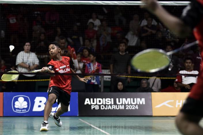 Salah satu pertandingan pada Audisi Umum PB Djarum 2024 (Dok. PB Djarum) Salah satu pertandingan pada Audisi Umum PB Djarum 2024 (Dok. PB Djarum)