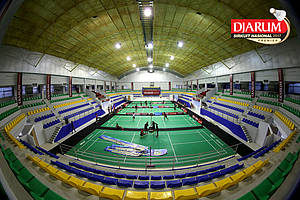 Suasana persiapan GOR KONI, Bandung.