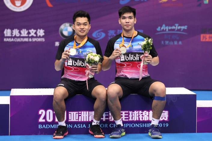 Leo Rolly Carnando/Daniel Marthin (Indonesia) keluar sebagai juara Asia Junior Championships 2019.