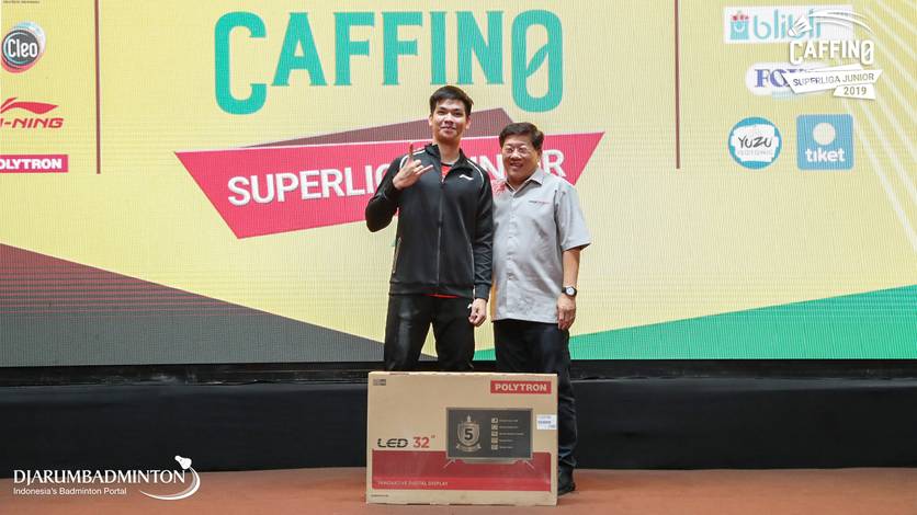 Daniel Marthin (PB Djarum Kudus) pemain terbaik Caffino Superliga Junior 2019. Daniel Marthin (PB Djarum Kudus) pemain terbaik Caffino Superliga Junior 2019.