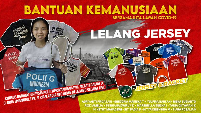 Lelang jersey atlet Indonesia untuk bantu penyediaan APD tenaga medis. Lelang jersey atlet Indonesia untuk bantu penyediaan APD tenaga medis.