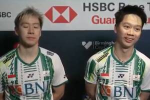 Marcus Fernaldi Gideon & Kevin Sanjaya Sukamuljo (Tangkapan Layar BWF TV)