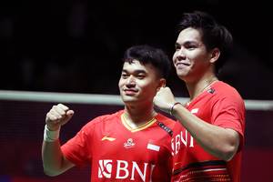 Leo Rolly Carnando & Daniel Marthin (Djarum Badminton/Edward Luhukay)