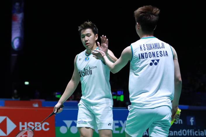 Ganda putra Indonesia nomor satu dunia, Kevin Sanjaya Sukamuljo/Marcus Fernaldi Gideon. (Foto: PP PBSI) Ganda putra Indonesia nomor satu dunia, Kevin Sanjaya Sukamuljo/Marcus Fernaldi Gideon. (Foto: PP PBSI)
