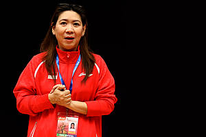Manajer tim Indonesia, Susy Susanti. Manajer tim Indonesia, Susy Susanti.