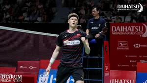 Selebrasi Anders Antonsen (Denmark).