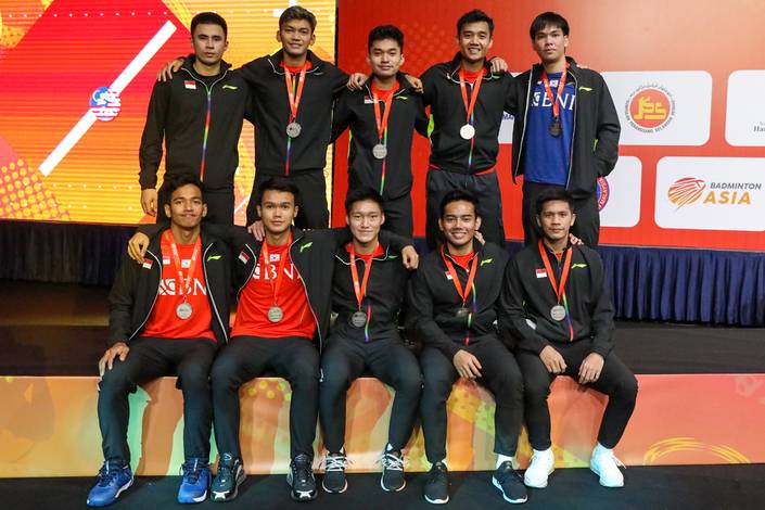 Skuad putra Indonesia runner-up BATC 2022 (Humas PP PBSI) Skuad putra Indonesia runner-up BATC 2022 (Humas PP PBSI)
