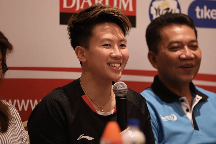 Liliyana Natsir saat konfrensi pers Daihatsu Indonesia Masters 2019 BWF World Tour Super 500. Liliyana Natsir saat konfrensi pers Daihatsu Indonesia Masters 2019 BWF World Tour Super 500.