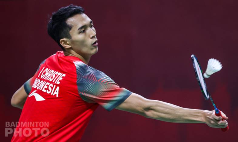 Tunggal putra Indonesia nomor tujuh dunia, Jonatan Christie mengembalikan shuttlecock. (Copyright: Badmintonphoto | Courtesy of BWF) Tunggal putra Indonesia nomor tujuh dunia, Jonatan Christie mengembalikan shuttlecock. (Copyright: Badmintonphoto | Courtesy of BWF)