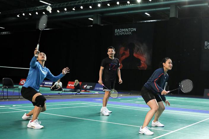 Sesi latihan pertama tim bulu tangkis Indonesia jelang Denmark Open 2023 (Humas PP PBSI) Sesi latihan pertama tim bulu tangkis Indonesia jelang Denmark Open 2023 (Humas PP PBSI)