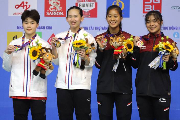 Phittayaporn Chaiwan, Pornpawee Chochuwong, Putri Kusuma Wardani, & Gregoria Mariska Tunjung (Humas PP PBSI) Phittayaporn Chaiwan, Pornpawee Chochuwong, Putri Kusuma Wardani, & Gregoria Mariska Tunjung (Humas PP PBSI)