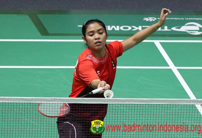 Gregoria Mariska Tunjung menyambut pengembalian.